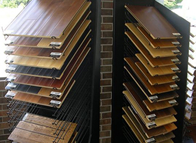 wood flooring display